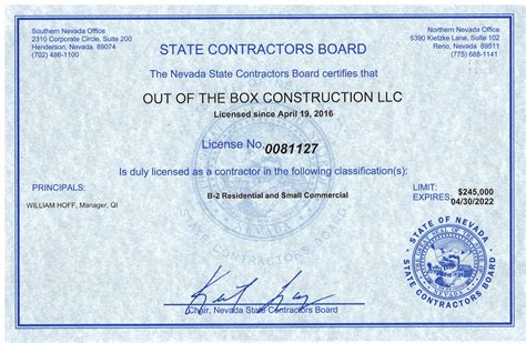 Contractor Licensing .
